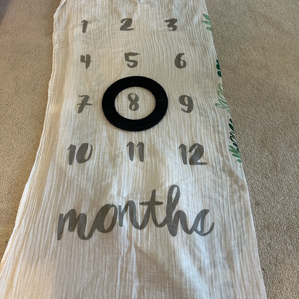 Cloud Island monthly milestone blanket
